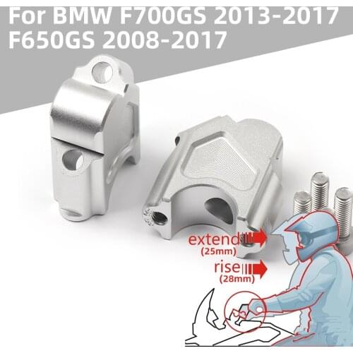 For BMW F700GS 2013-2017 F650GS 2008-2017 Handlebar Riser Extension Clamp Kit Handlebar Mount Brackets Motorcycle Accessories
