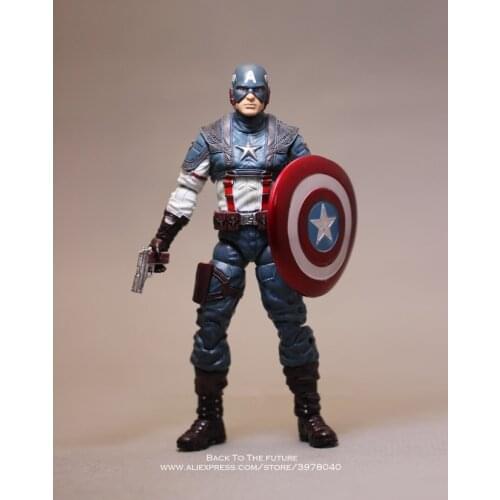 Disney Marvel Avengers Captain America 18cm Action Figure Anime Mini Decoration PVC Collection Figurine Toy model child gift