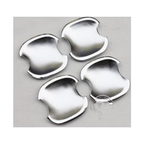 FUNDUOO New Chrome Car Side Door Handle Cup Bowl Cover Trim Sticker For Hyundai Accent 2007 2008 2009 2010 2011 Car Styling