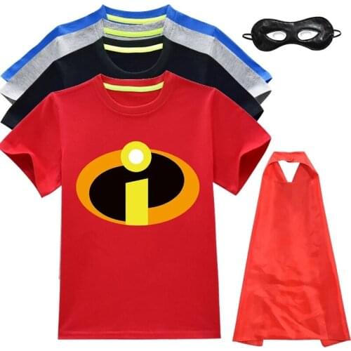 Boys Mr. Incredible 2 Clothes Toddler Kids Mr. Incredible Short Sleeve 100% cotton T-shirts Child Tee Tops 3pcs/sets Clothing