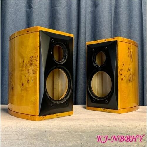 HIFI Customized Birch 6.5 Inch 8 Inch Waist Drum Solid Wood Veneer Full Frequency Two-way HiFi Audio Arc Empty Box Tree Tumor