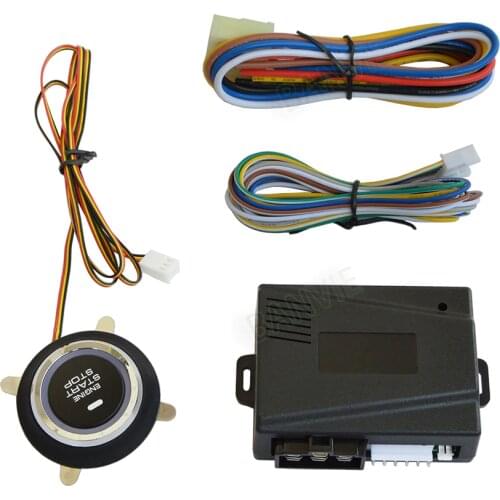 Car Engine Start Stop Push Button System Remote Ignition Engine Starter Switch Working With Keyless Entry & Push Start System