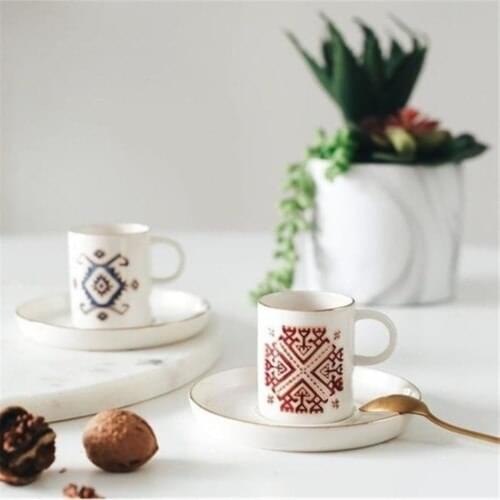 Coffee Set 4 Piece (2 People) tea Coffee Cups Tea Coffee Sets Tea Coffee For Trophy Turkish Tea Cup Set Glass