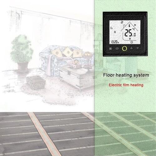 Indoor floor heating system-16A electric heating thermostat, 5+2 programmable, APP WIFI thermostat work with Alexa Google