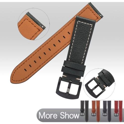 20mm 22mm Leather Band For Galaxy Watch 4 Classic Strap 42mm 46mm Smart Watch Bracelet For Samsung Galaxy Watch4 Watchbands 44mm