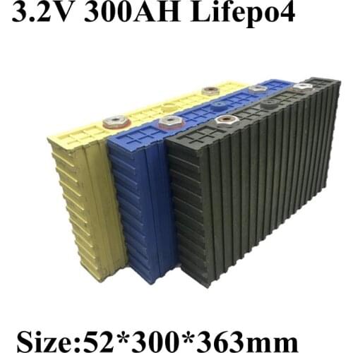 1pcs Lifepo4 Cell 3.2v 300ah High Capacity Lifepo4 Lithium Battery for Electric Vehicle Car Boat Inverter Solar Energy Storage