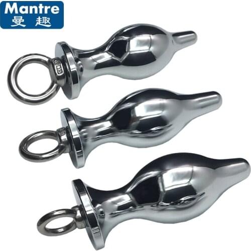 Mantre Metal Anal Sex Toys for Women Men Butt Plug Big Adult Products S M L Booty Beads