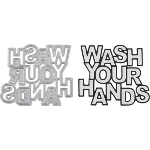 Wash Your Hands Metal Cutting Dies Stencils Scrapbooking Album Paper Cards Decor Handcraft Embossing Template New