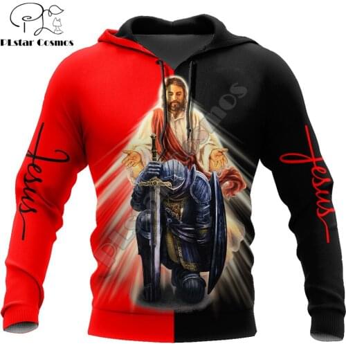 Jesus Knights Templar 3D All Over Printed Mens Autumn Hoodie Sweatshirt Unisex Streetwear Casual Zip Jacket Pullover KJ632