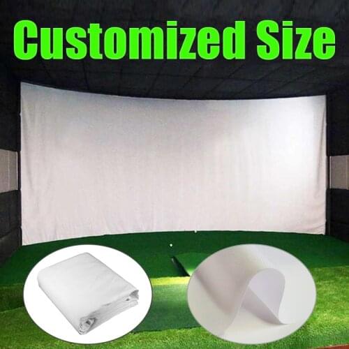 Customize Indoor Golf Simulator Impact Screen Sensor For Gym Home Golf Ball Target Exercise Display White Cloth Practice Screens