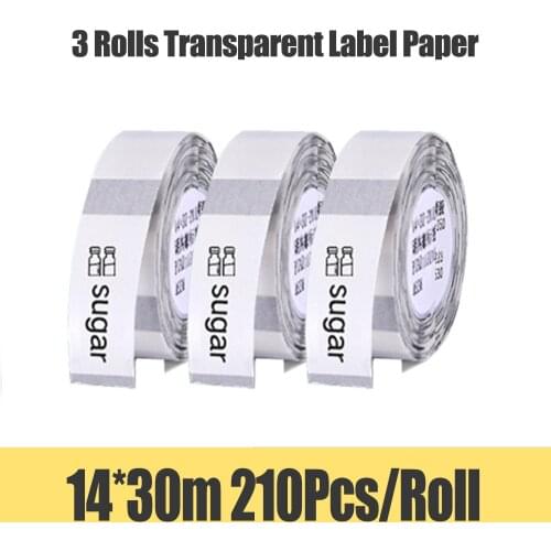 Niimbot D11Thermal Label printer Paper Waterproof Anti-Oil Price Label Sticker Transparent Pure Color Label thermal Tape Paper