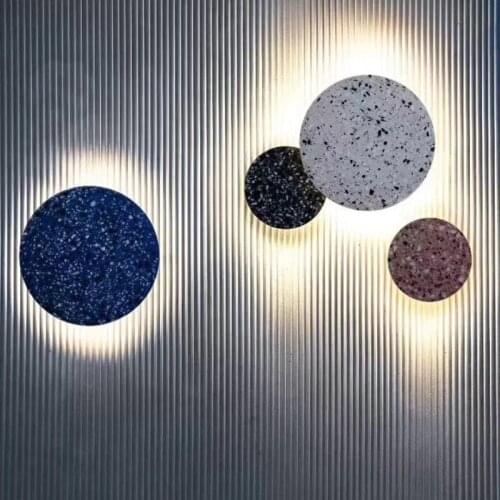 Style Nordic terrazzo lamp modern art lamp terrazzo corridor living room TV background wall bedside wall lamp