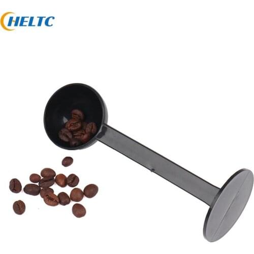 Tamping Scoop 2 In 1 For Coffee Powder Coffeeware Measuring Tamper Spoon Plastic Black Kitchen Accessories