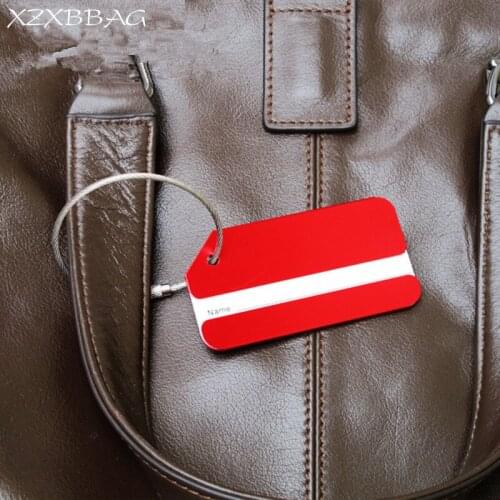 XZXBBAG 5PC Rectangles Boarding Check Luggage Tag Airplane Checking Baggage Name Label Suitcase Address Card Travel Accessories