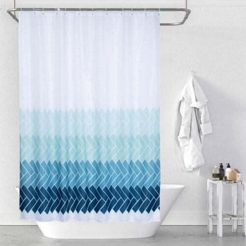 Blue Bathroom curtain waterproof Curtain for bathroom striped Bathroom decoration 3d shower curtain for room hall