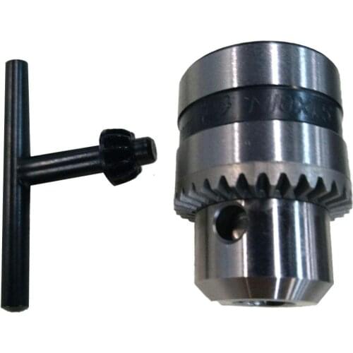 1.5-10mm Clamping Chuck High Precision and wear Resistance Steel Angle Grinder Drill Chuck with Key Lathe Accessories