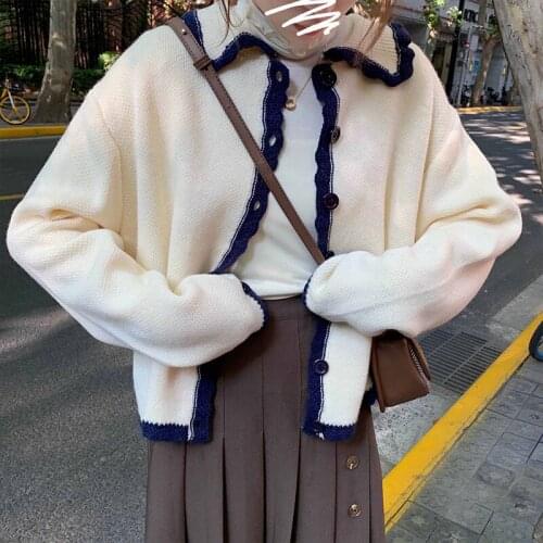 Womens Sweaters Japanese Kawaii Ulzzang Vintage Lazy Casual Loose Cardigan Sweater Female Korean Harajuku Clothing For Women