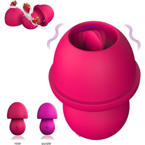 Tongue Licking Sucking Vibrator Sex Toys for Woman Vacuum Vagina Clitoris Stimulator 12 Modes Nipple Massager Female Masturbator