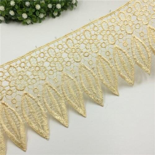 15Yards Guipure Water Soluble Embroidery Flower Lace Trim Fabric DIY Crafts Patchwork Lace Applique