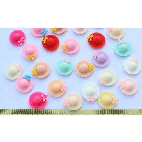 200pcs 19mm Flatback Cute assorted Hat Cabs -DIY cell phone decor hair bow and flower centers, embellishment