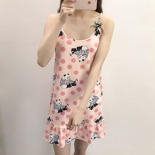 2022 Summer Lady Nightgown Women Nightwear Nightdress Female Sleeveless Nighty Sexy Sleepwear Sleepshirt Home Clothing AD0253