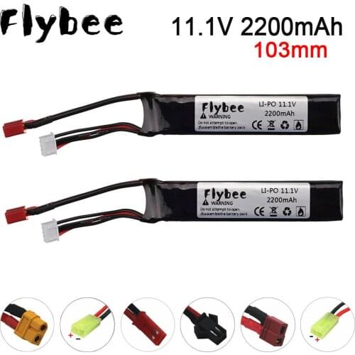 3S Water Gun Lipo Battery 11.1V 2200mAh with T/ Tamiya Plug for Mini Airsoft BB Air Pistol Electric Toys Gun RC Parts 11.1v lipo
