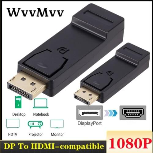DisplayPort DP to HDMI-compatible Adapter Mini Converter Male to Female Adapter Video Audio For PC Laptop Projector HDTV Cable