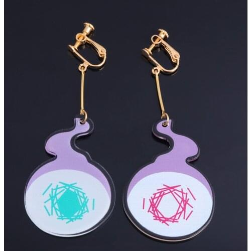 Anime Toilet-Bound Hanako-kun Earrings Yugi Amane Acrylic Fire Pendant Earrings For Women Men Cosplay Jewelry Accessories