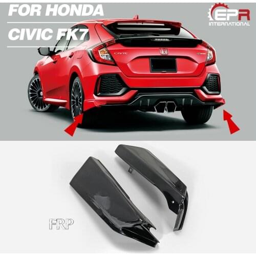 Car Accessories Mugen Style Fiberglass Rear Spat FRP Fiber Glass Bumper Splitter MU Tuning Extension Kit Fit For Honda Civic FK7