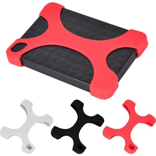 Besegad Shockproof Silicone 2.5" External Hard Drive Disk HDD Case Protector Red Black White for Seagate Backup Plus Accessory