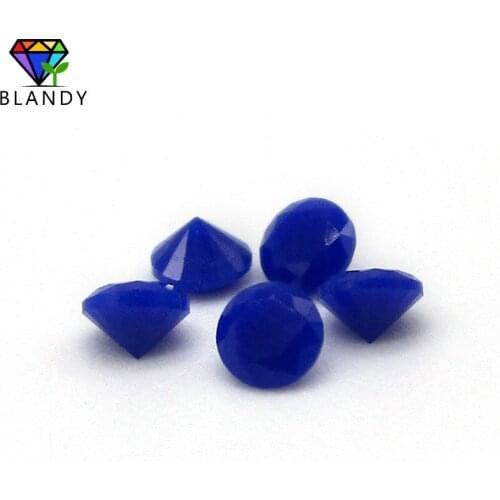 Free Shipping 1000pcs/lot 1.0~2.1mm Lapis Lazuli Color Nano Stone Wax Setting Round Machine Cut Lapis Nano Synthetic Gems