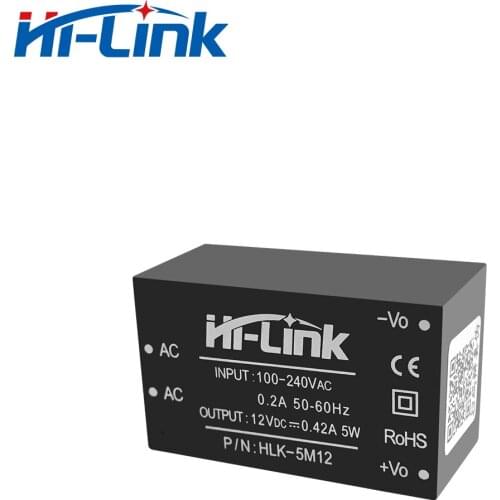 Free shipping CE marked 5W 12V 450ma HLK-5M12 power supply ac dc switching mode 20pcs