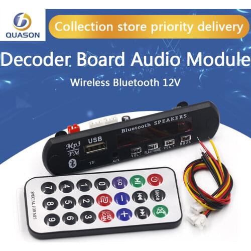 Newest Arrival Wireless Bluetooth 12V MP3 WMA Decoder Board Audio Module USB TF Radio For Car accessories