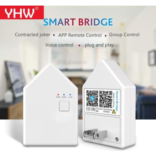 YHW Smart Bridge Controller Smart Home WiFi Wireless Hub Works With Bluetooth Downlight Floodligh Led Bulb Alexa Google Home