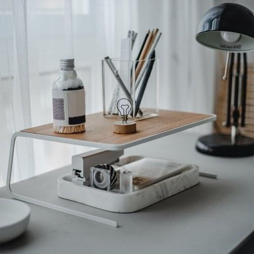 Wooden Iron Dish Plate Spice Rack Organizer Shelf for Microwave Oven Cutlery Tableware Holder Storage Kitchen