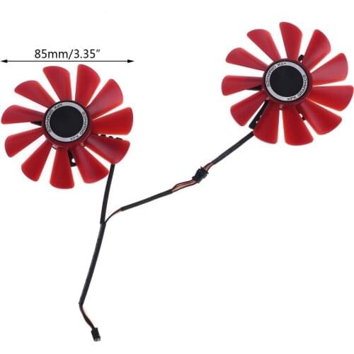 H4GA 2pcs 85mm RX-570-RS RX-580-RS FD10U12S9-C Fan for XFX RX470 RX570 RS RX580 RS Video Graphics Card Cooling Replacement