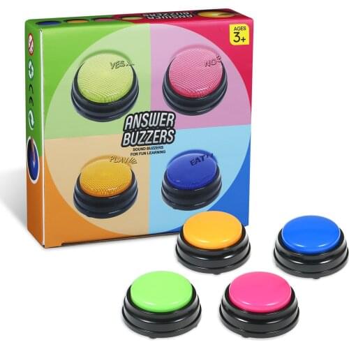 For Cats Dogs Pets Training Tools Party Supplies Easy Carry Voice Recording Sound Button Kids Interactive Toy Answering Buttons