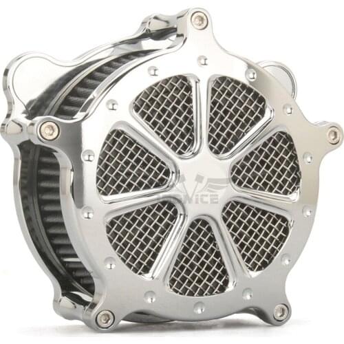 Contrast Cut chromed Speed 7 air cleaner intake filter for harley Electra Road Street Glide Softail Touring Dyna 2001-2007