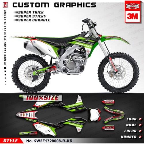 KUNGFU GRAPHICS Vehicle Vinyl Wraps Motorcycle Backgrounds Stickers for KX250F KXF 250 2017 2018 2019 2020, Customizable