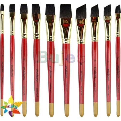 MALEONN 6688F Small Flat headed Squirrel hair Watercolor brush acrylic DIY Soft hair Good water storage Art supplies