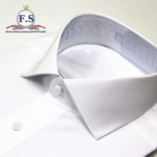 Made to measure WHITE WHITE men dress shirt with long sleeve IN 3 PACK