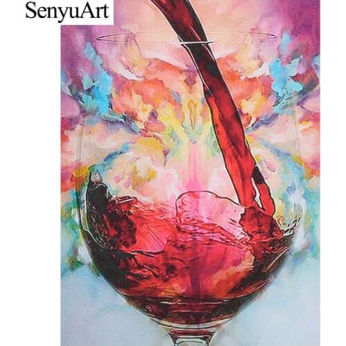 SenyuArt 5D Diamond Painting Full Round Embroidery Picture Mosaic Art Accessories Animal Wine Glass Cross Stitch Kits Home Decor