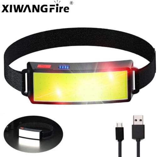 2021 New Style COB LED headlight portable mini USB rechargeable headlight with built-in battery flashlight