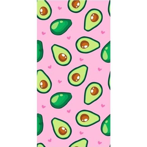 New Cute Pink Avocado Pattern Kitchen Tea Towels Healthy Food Fruit Summer BeachTravel Towels for Swimming Sports Gym Vegan Gift