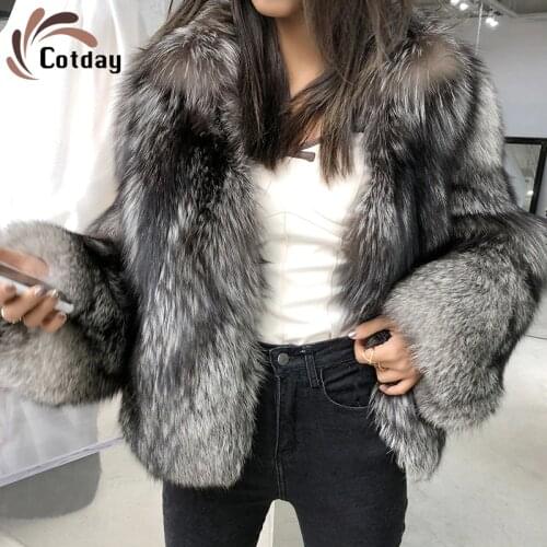 Cotday Long Sleeve Casual 2021 New Fashion Fur Coat Womens Short Artificial Fox Fur Coat Autumn Winter Warm Ladies Fur Coats