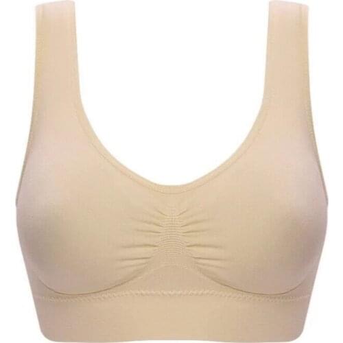 THUNSHION Women Yoga Sport Bra Breathable Fitness Running Vest Sleep Underwear Padded Crop Comfortable Removable Cup