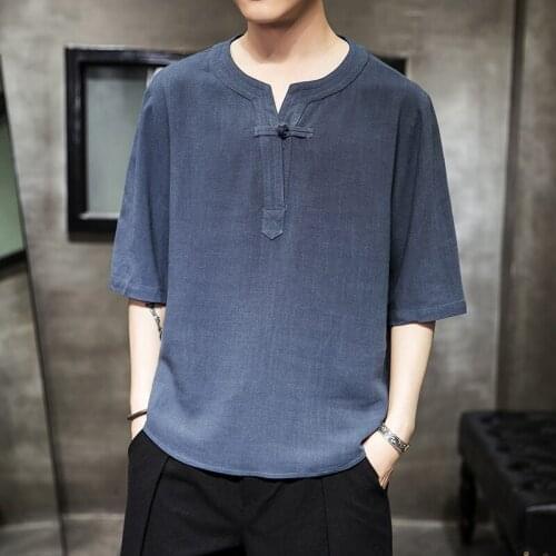 Traditional Chinese Clothing For Men Asian Clothes Tang Suit Cotton Chinese Shirt MenS Tunic Kung Fu Asian Clothes FF2819