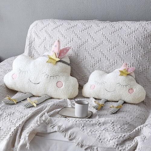 US Cloud Soft Plush Home Cartoon Pillow Case Cushion Kids Gift Simple Home Decor