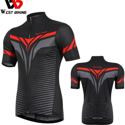 WEST BIKING MTB Cycling Jersey 2021 Summer Pro Team Sport Shirts Top Short Sleeve Bike Riding Wear Breathable Bicycle Clothing