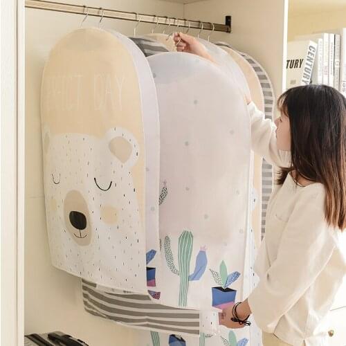 Waterproof Clothes Dust Cover for Coats Suit Kids Dress Clothes Covers Household Hanging Coat Bag Clothing Dust Cover